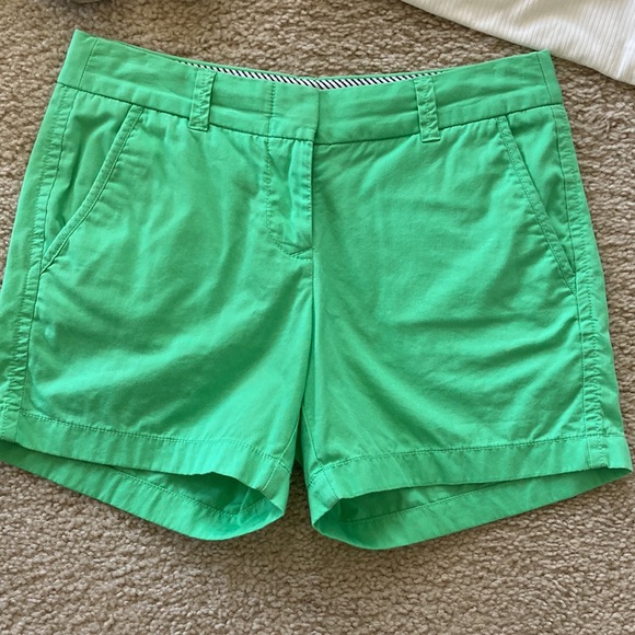 J. Crew Lime Green Chino Shorts - Picture 2 of 4